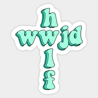 wwjd x hwlf Sticker